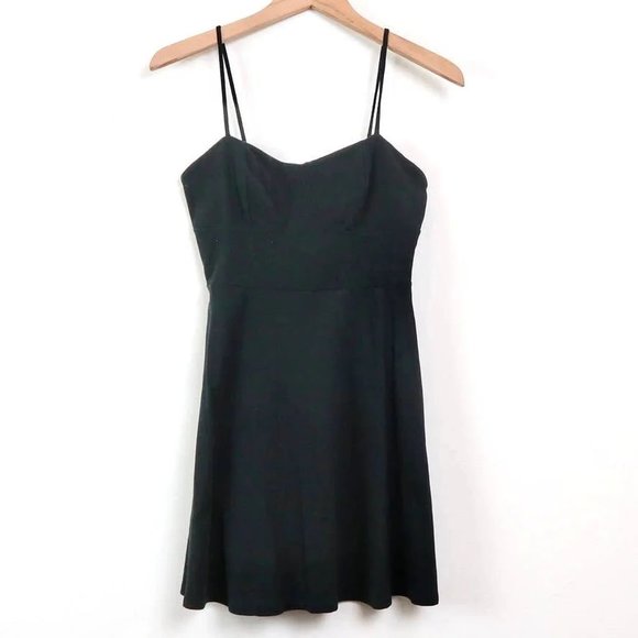 ASOS Size 6 Mini Dress Sweetheart Corset Style Spaghetti Strap Black - Picture 1 of 5
